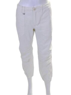 Zadig & Voltaire Palma Grunge Women’s Utility Crop Pants in Off White Size 36 EU